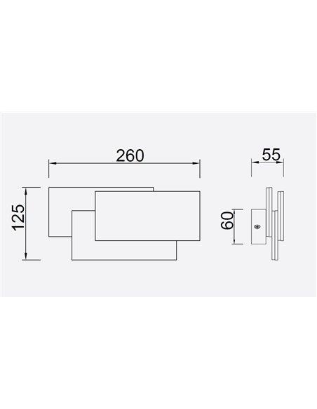 Lámpara de pared Tahiti XL – Mantra – Aplique decorativo, LED 3000K, 26/40 cm