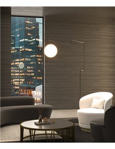 Lámpara de pie Zig – Pujol – Lámpara negra, 163 cm