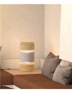 Lámpara de mesa Natural – Pujol – Materiales naturales, 45 cm