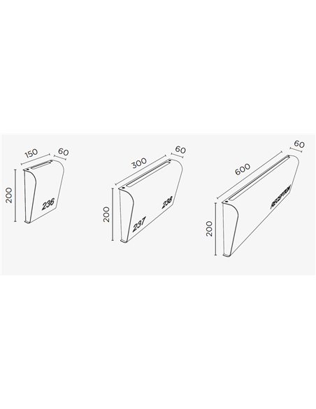 Lámpara señalética Sutil – Pujol – Aplique moderno LED customizable, Lámpara para hoteles