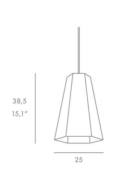 Colgante de techo Maya – Foc – Lámpara de aluminio lacado, 25 cm