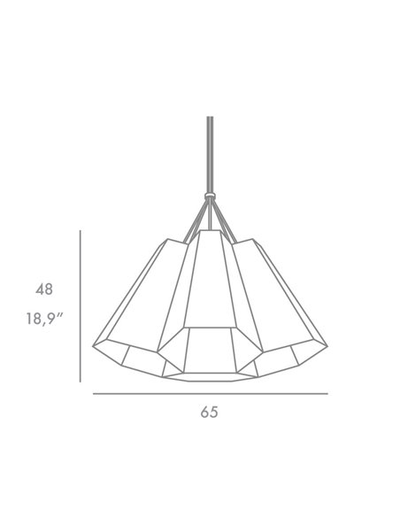 Colgante de techo Maya – Foc – Lámpara de aluminio lacado, 6 luces
