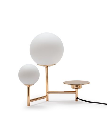 Lámpara de mesa Moon – Foc – Lámpara minimalista, tipo bola, 3 luces
