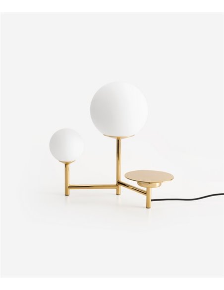 Lámpara de mesa Moon – Foc – Lámpara minimalista, tipo bola, 3 luces