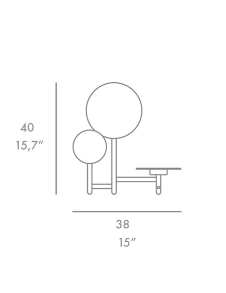 Lámpara de mesa Moon – Foc – Lámpara minimalista, tipo bola, 3 luces