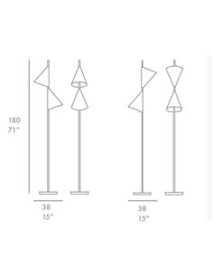 Lámpara de pie Cone – Foc – Lámpara con pantalla movible, Alto: 180 cm 2