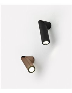 Aplique de pared Giro - FOC - Lámpara de lectura, Cabezal orientable, Metal cobre/negro/blanco 2