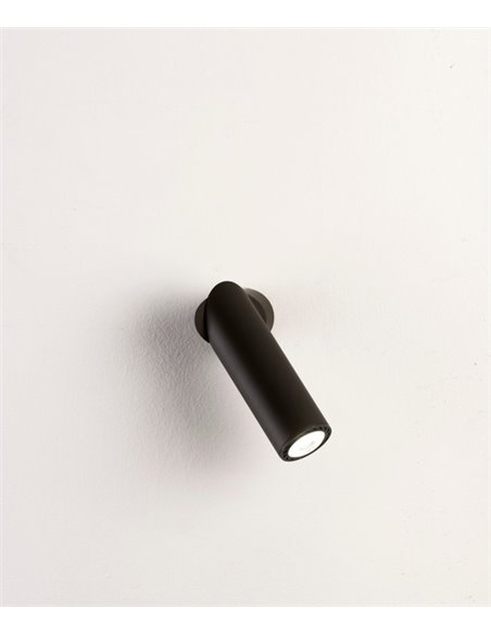 Aplique de pared Giro – Foc – Lámpara de lectura, Cabezal orientable, Metal cobre/negro/blanco