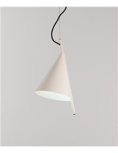 Lámpara colgante Cone – FOC – Lámpara de metal, Pantalla cono blanco