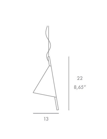 Lámpara colgante Cone – Foc – Lámpara de aluminio, Pantalla cono blanco