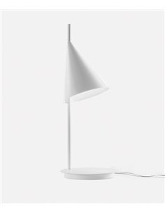 Lámpara de escritorio Cone – Foc – Lámpara de mesa moderna en blanca, 68 cm 2