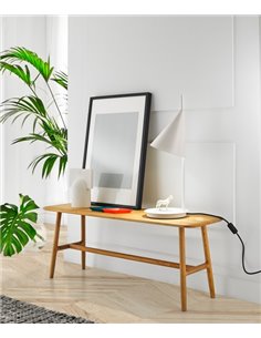 Lámpara de escritorio Cone – Foc – Lámpara de mesa moderna en blanca, 68 cm