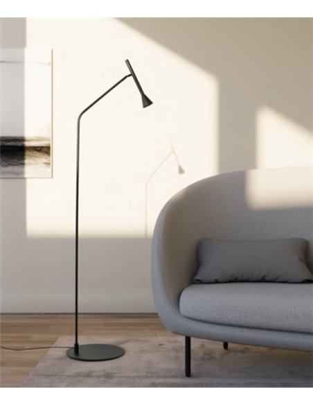 Pie de salón negro mate Lyb - Aromas