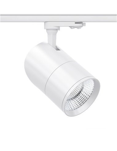 Foco de carril trifásico Aston – Beneito & Faure – Lámpara LED con temperatura de color regulable: 2.700K / 3.200K / 4.000K