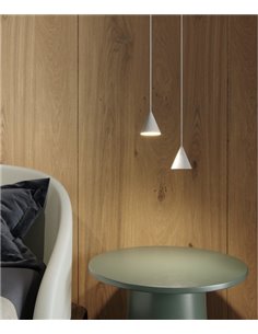 Lámpara colgante Zoe – Beneito & Faure – Lámpara decorativa LED 2700K/3000K, Aluminio blanco o negro