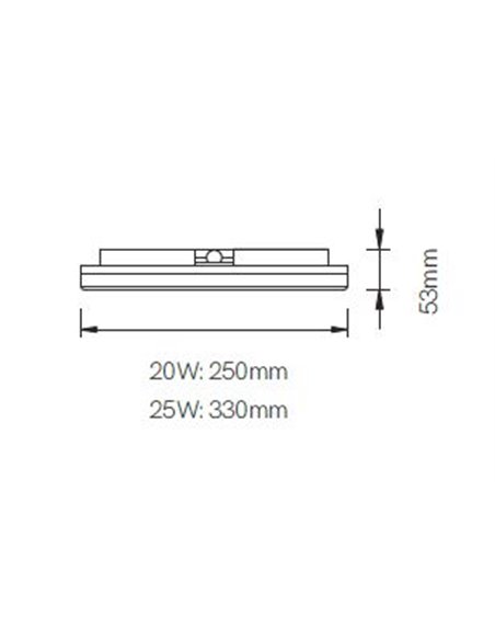 Plafón de techo Kora C – Beneito & Faure – Lámpara cuadrada LED, Temperatura de color regulable: 2.700K/3.200K/4.000K