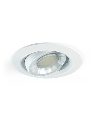 Lámpara empotrable downlight Compac R – Beneito & Faure – Formato redondo 9 cm, Acabado blanco, LED 2700K/4000K
