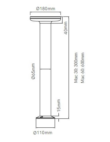 Baliza de exterior Mac – Beneito & Faure – Lámpara de exterior LED 3000K/4000K, Medidas: 30 cm/60 cm, IP65