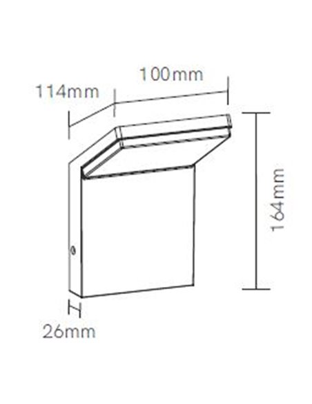 Aplique de pared de exterior Neo  – Beneito & Faure – Lámpara de exterior LED 3000K/4000K, Aluminio blanco o negro