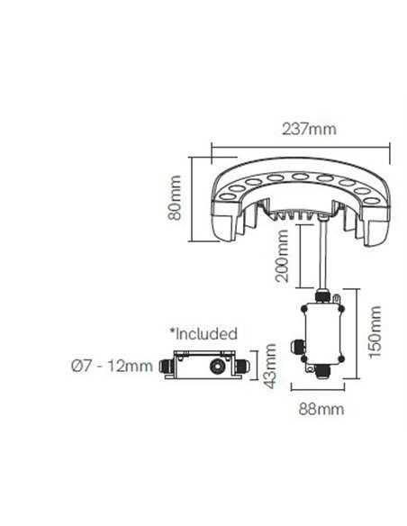 Lámpara de suelo Signal – Beneito & Faure – Foco de exterior LED 3000K, Aluminio gris oscuro