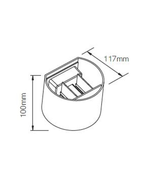 Aplique de pared de exterior Lek R – Beneito & Faure – Lámpara LED 2700K/3000K/4000K, IP54