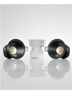 Lámpara de techo empotrable Pulcom Round – Beneito & Faure – Foco redondo, Temperatura de color regulable: 2.700K/3.200K/4.000K,
