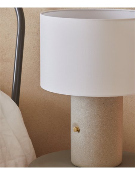 Lámpara de mesa Sand - Aromas - Lámpara de terrazo, Regulable, 2700K