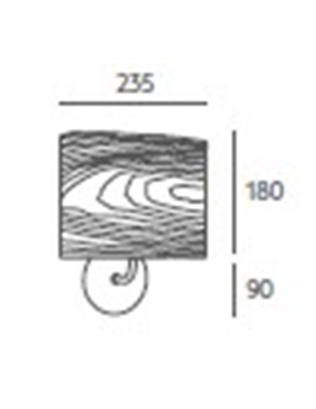 Aplique  de pared Nordic – Massmi – Lámpara de madera blanca, 1xE27