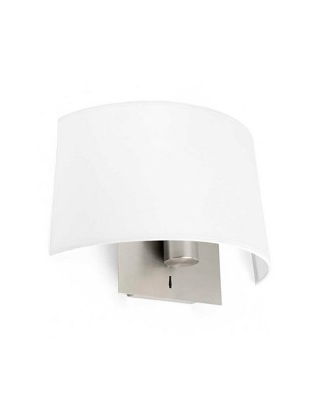 Aplique de pared Volta – Faro – Pantalla Textil en blanco/negro