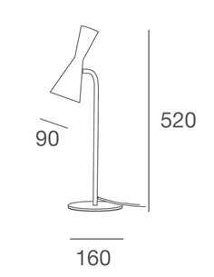 Lámpara de mesa Exa – Massmi – Lámpara vintage, Estructura hierro pintado, 1xE27 2