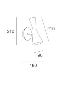 Lámpara de pared Exa – Massmi – Estructura de hierro pintado, Lámpara vintage 2
