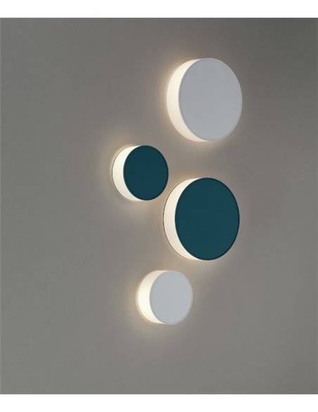 Aplique de pared Eclipse – Massmi – Lámpara redonda, 2 tamaños: 40/25cm, Pantalla de tela algodón opaco