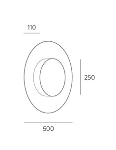 Aplique de pared Eclipse – Massmi – Pantalla de tela algodón opaco, Tamaños: 40/25 cm 2