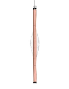 Lámpara colgante Dune Vertical – LZF – Lámpara de madera natural y vidrio soplado, LED regulable, Alto: 120 cm 2