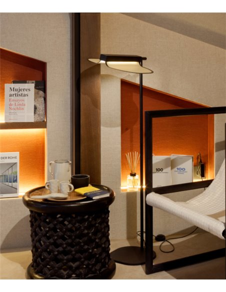 Lámpara de pie Omma – LZF – Lámpara de madera+metal, Disponible en varios colores, LED 3000K regulable, Altura: 114 cm