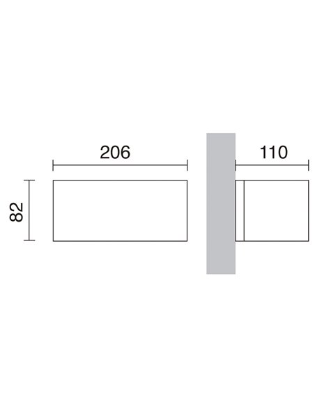 Lámpara de exterior Isora Up-Down - Novolux - Dopo - Doble emisión de luz, 1xE27