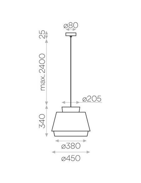 Lámpara colgante de algodón Aspen – Acb Iluminación