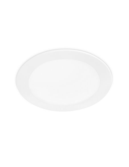 Lámpara empotrable Easy – FORLIGHT – Downlight blanco de aluminio, LED regulable 2700K-6500K LED, Diámetro: 22,5 cm