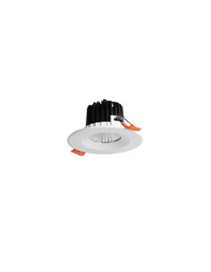 Empotrable de techo de exterior Base – FORLIGHT – Downlight redondo blanco, LED 3000K, Diámetro: 10 cm