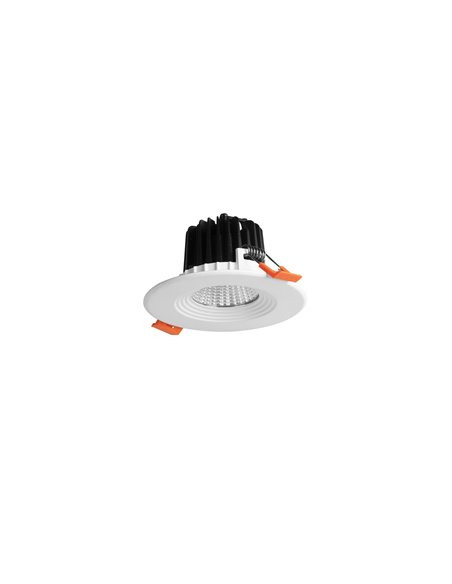Empotrable de techo de exterior Base – FORLIGHT – Downlight redondo blanco, LED 3000K, Diámetro: 10 cm