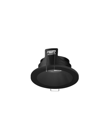 Downlight empotrable Ter – FORLIGHT - Foco de techo de exterior en blanco o negro, Diámetro: 9 cm
