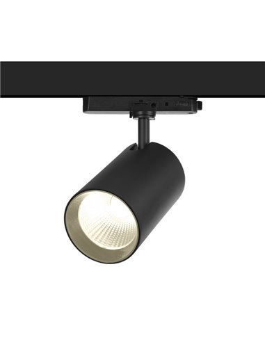 Lámpara de carril trifásico Tent – FORLIGHT – Foco blanco o negro de aluminio, LED 3000K o 4000K