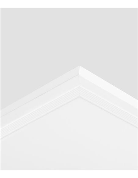  Plafón de techo Square Eco – FORLIGHT – Lámpara cuadrada blanca, PRO LED 4400lm 4000K, Tamaño: 59,6 cm