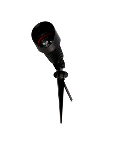 Lámpara estaca de suelo Minimal Green - FORLIGHT - Proyector de exterior negro, LED 420 lm