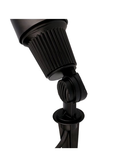 Lámpara estaca de suelo Minimal Green - FORLIGHT - Proyector de exterior negro, LED 420 lm