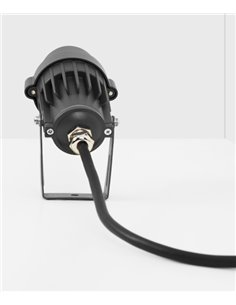 Lámpara estaca de exterior Minimal – FORLIGHT – Proyector moderno negro, LED 3000K o 4000K 2