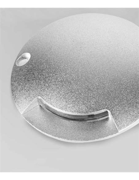 Empotrable de pared y suelo de exterior Way – FORLIGHT – Lámpara de aluminio gris, LED 3000K 27 lm