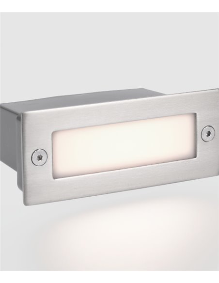 Lámpara empotrable de pared Stair – FORLIGHT – Lámpara de exterior de acero inoxidable AISI 304, LED 3000K