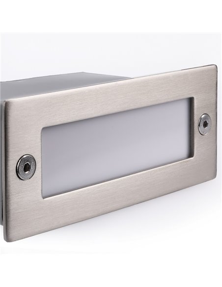 Lámpara empotrable de pared Stair – FORLIGHT – Lámpara de exterior de acero inoxidable AISI 304, LED 3000K