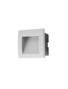 Empotrable de pared de exterior Face – FORLIGHT – Lámpara cuadrada de aluminio gris, LED 3000K o 4000K 2